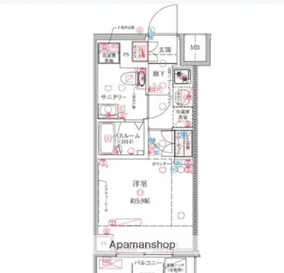 クレヴィスタ横浜関内【7階】の間取り