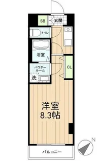 LEXE AZEST横濱関内【8階】の間取り