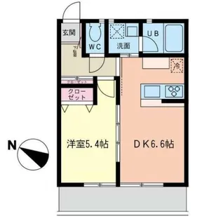ルナージュ弐番館【1階】の間取り