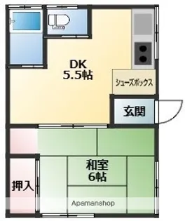 かえで荘【1階】の間取り
