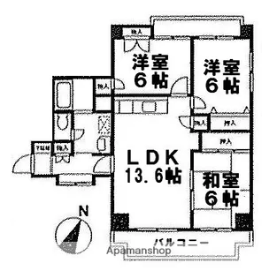 クレスト湘南【4階】の間取り