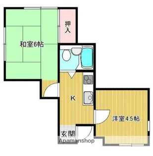 大町コーポ3号【2階】の間取り