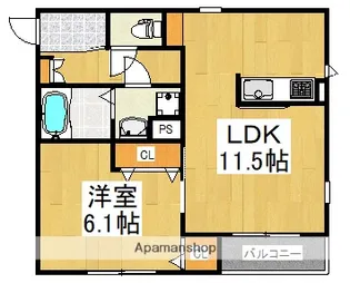 ラ・フェリーチェ【2階】の間取り