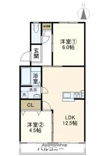 南戸塚スカイハイツ【3階】の間取り