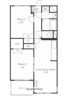 ルミエール湘南【4階】の間取り