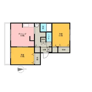 シャルマン八千代【1階】の間取り
