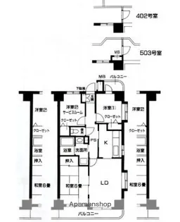 フェリースいずみ中央【5階】の間取り