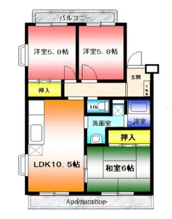 クレスト湘南【3階】の間取り