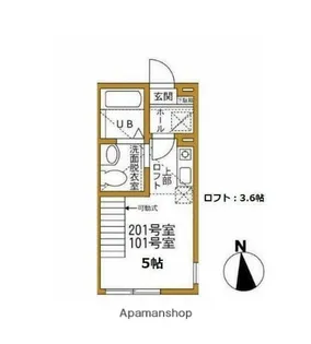 ハーミットクラブハウス霞台【2階】の間取り