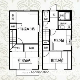 ファミーユさくら【1階】の間取り