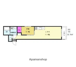 ETSUBO長後【1階】の間取り