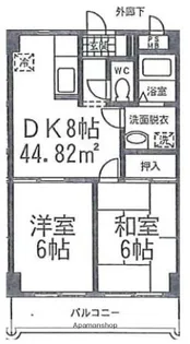 サンヒルズ中山【3階】の間取り