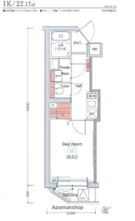 エストゥルースプラス川崎【3階】の間取り