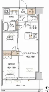プライムネクサス大森北【6階】の間取り