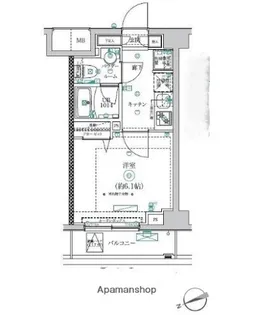 RELUXIA横濱弘明寺【9階】の間取り