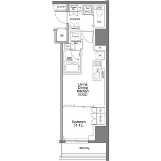 ザ・パークハビオ横浜白楽【6階】の間取り