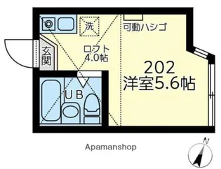 ユナイト上町ランドシュタイナー【2階】の間取り