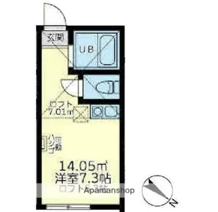ユナイト白楽ベルーガ【1階】の間取り