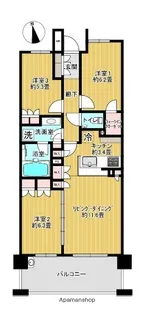 ザ・パークハウス戸塚【5階】の間取り