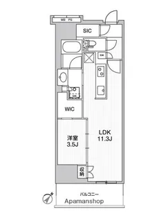 WORVE横浜伊勢佐木町【7階】の間取り