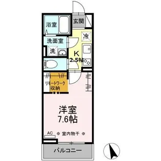 ウェルデンス戸塚 B【3階】の間取り