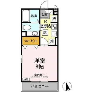 プランドール AB【1階】の間取り