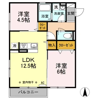 メゾンドリブラン【3階】の間取り