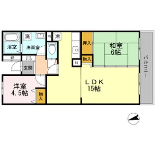 BELLEVUE壱番館【5階】の間取り