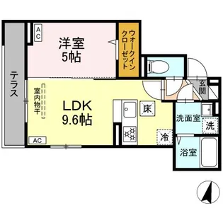 DーPAINA港南【1階】の間取り