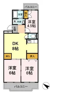 ビューテラス【4階】の間取り