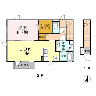 ノア・アン【2階】の間取り