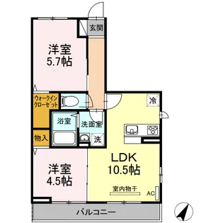 ソフィアさつき【2階】の間取り