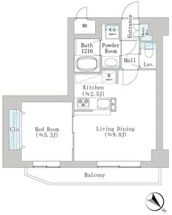 BREEZE横浜公園【7階】の間取り