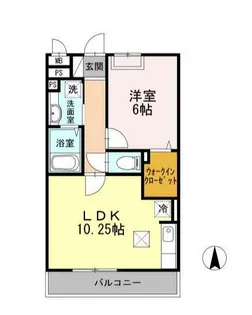 ソレイユB【1階】の間取り