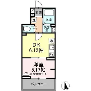 エクセリア中央【3階】の間取り