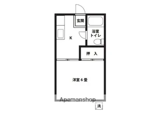 フェリスタ上矢部【1階】の間取り