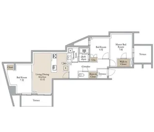 クラリティア横濱反町【0106号室】の間取り