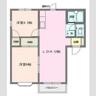 第6木村ハイツ【2階】の間取り