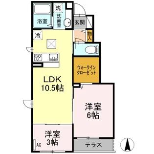 レビジュー洋光台【1階】の間取り