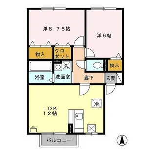 MIST GRASS K【1階】の間取り