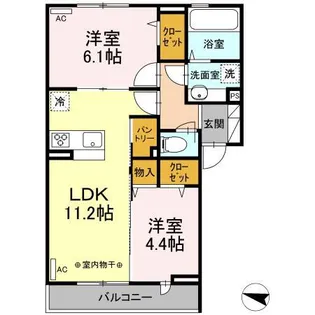 エリオント深見西二丁目【2階】の間取り