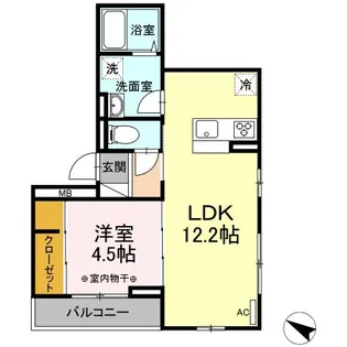 エミグランド愛甲石田【3階】の間取り