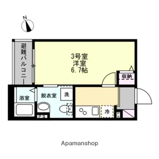 ベイルーム横浜片倉町【2階】の間取り