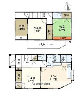 神奈川県横浜市戸塚区汲沢4丁目【一戸建】の間取り