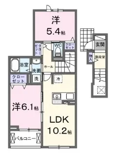 アベニールF【2階】の間取り