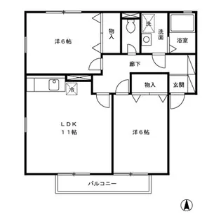 フローラM II【2階】の間取り