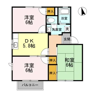 フレグランス・S A【2階】の間取り