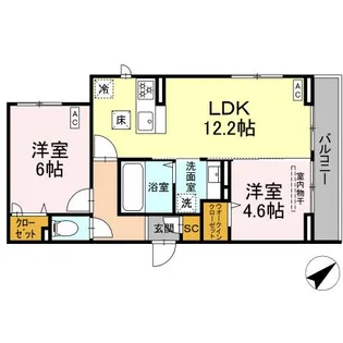 BLANC CUBE(ブラン キューブ)【1階】の間取り