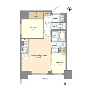 テラス横浜鶴見【5階】の間取り