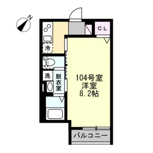 ベイルームグロース桜ヶ丘【1階】の間取り